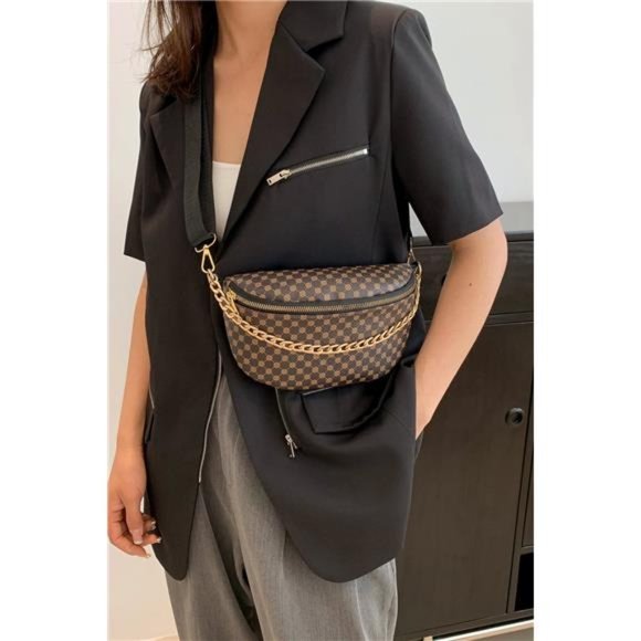 Printed PU Leather Sling Bag - Picture 2 of 16